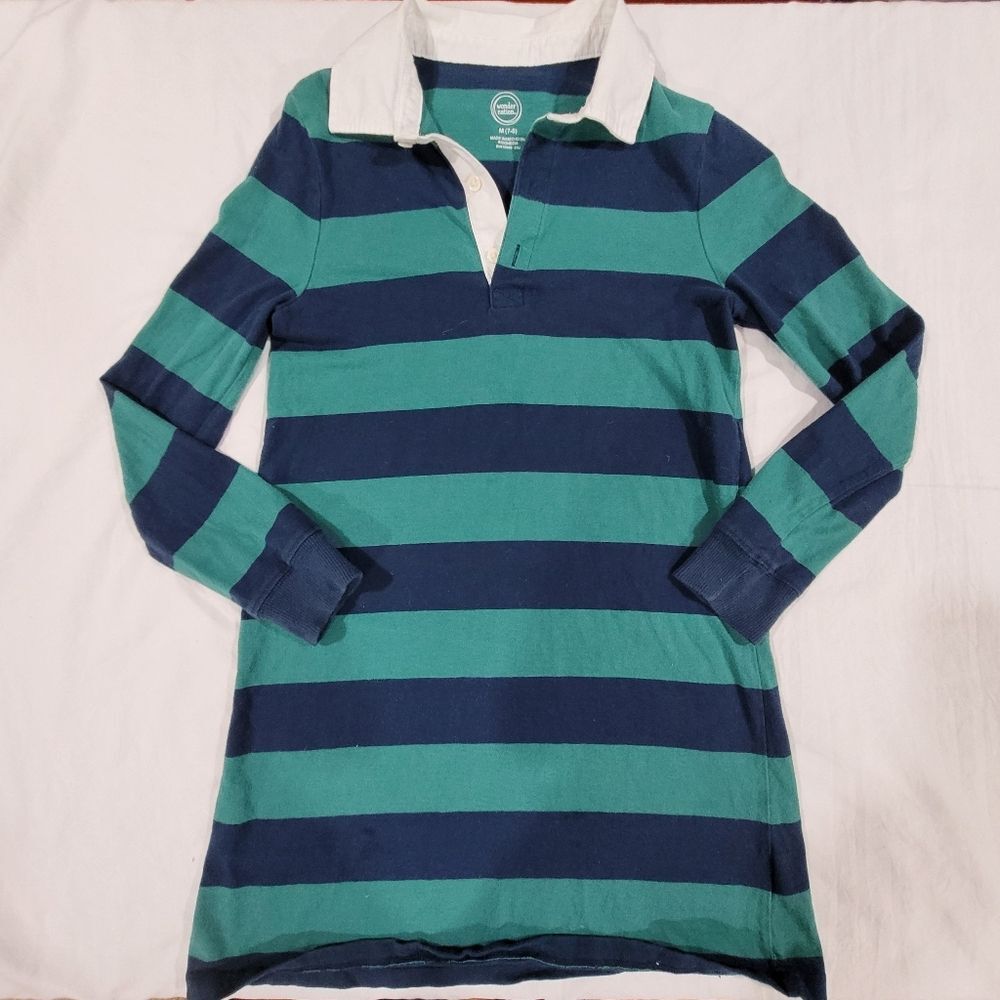 Wonder Nation Girls Long Sleeve Rugby Dress